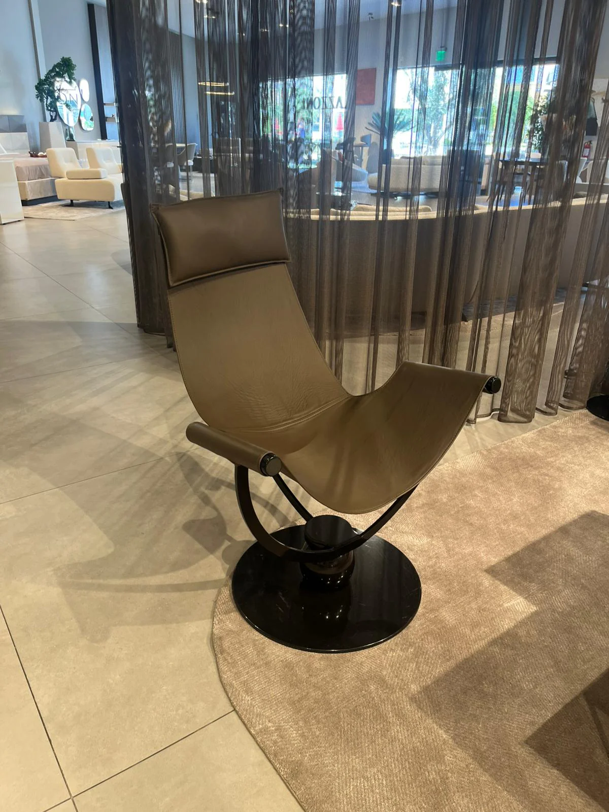 Globe Swivel Armchair, Leather - Costa Mesa, CA