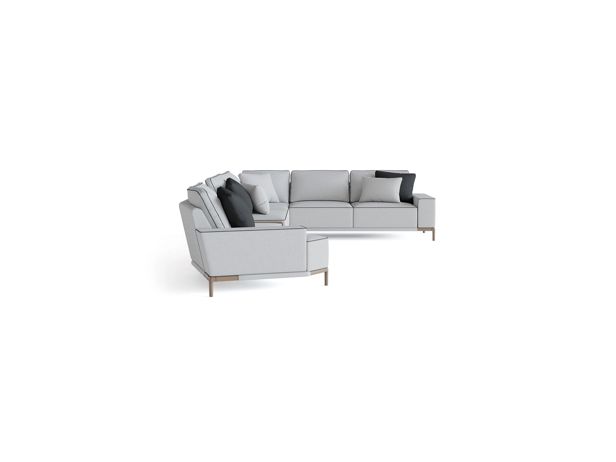 Gola Corner Sofa with Moon Chaise 176" - Image 3