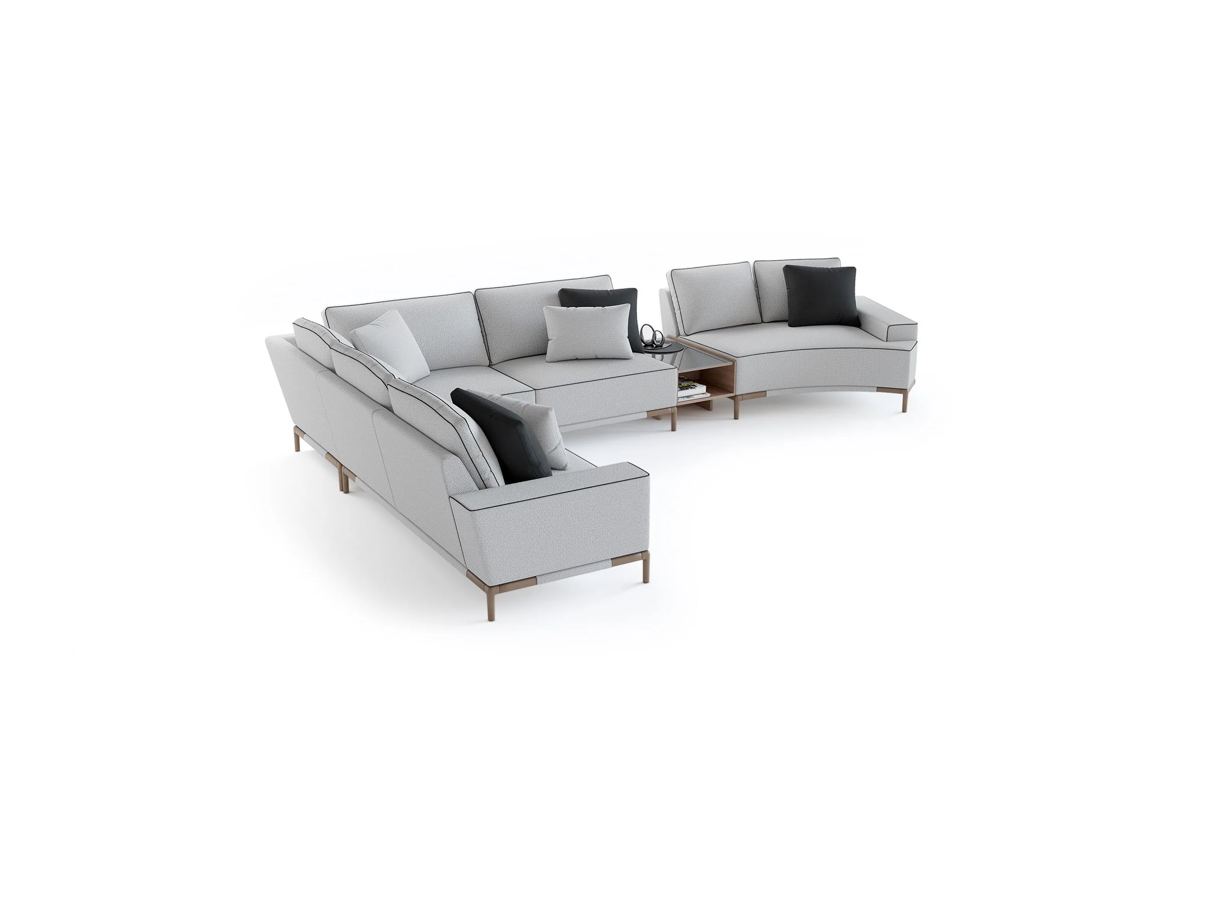 Gola Corner Sofa with Moon Chaise 176" - Image 4