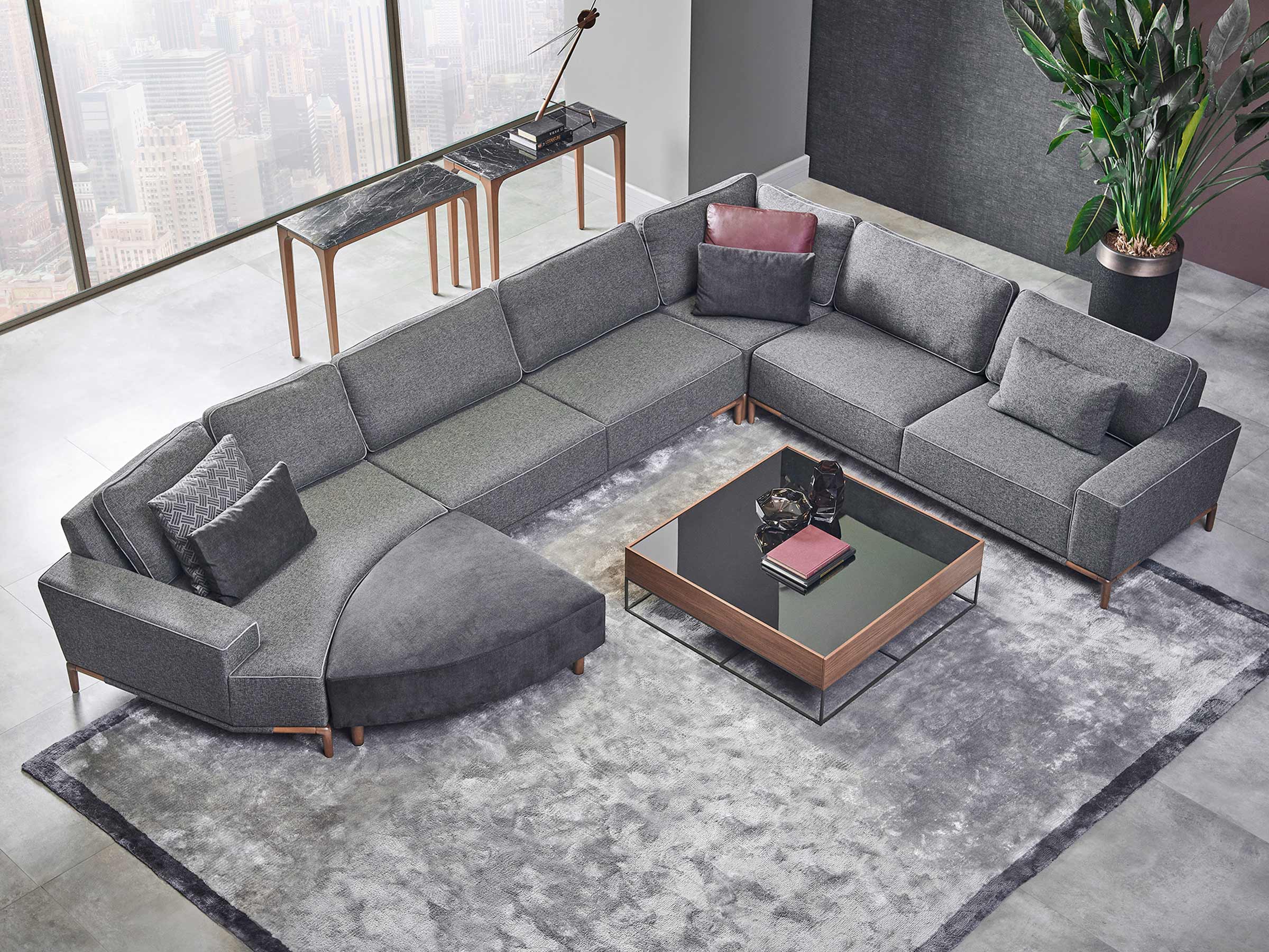 Gola Corner Sofa with Moon Chaise 176" - Image 7