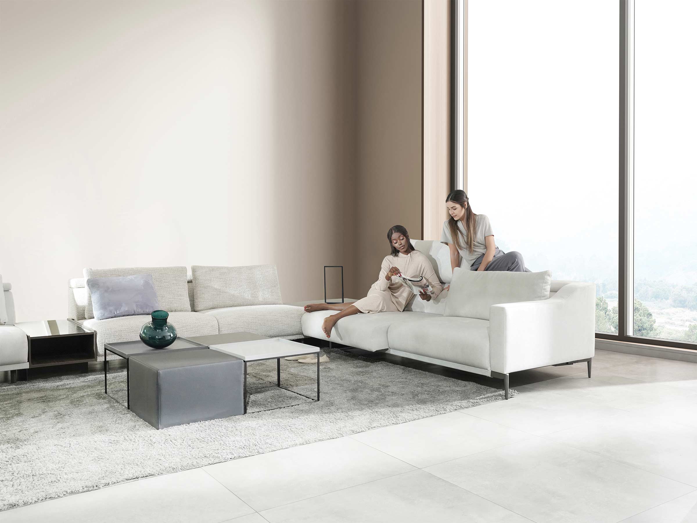 Milda Open Corner Sofa with Table - Image 6