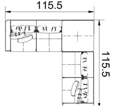 Milda Sectional Sofa - Costa Mesa, CA - Image 2