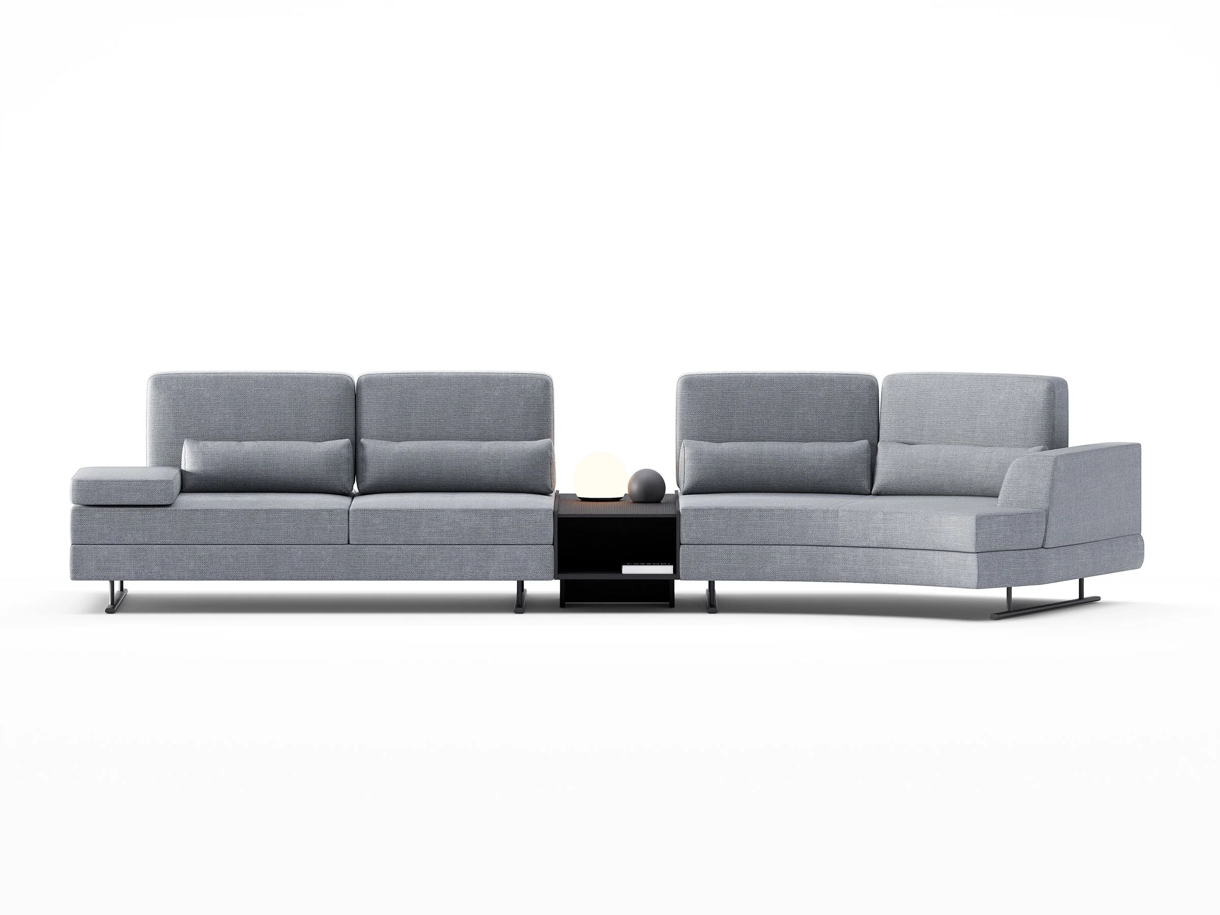 Mony Moon Chaise Sofa with Table - Image 2