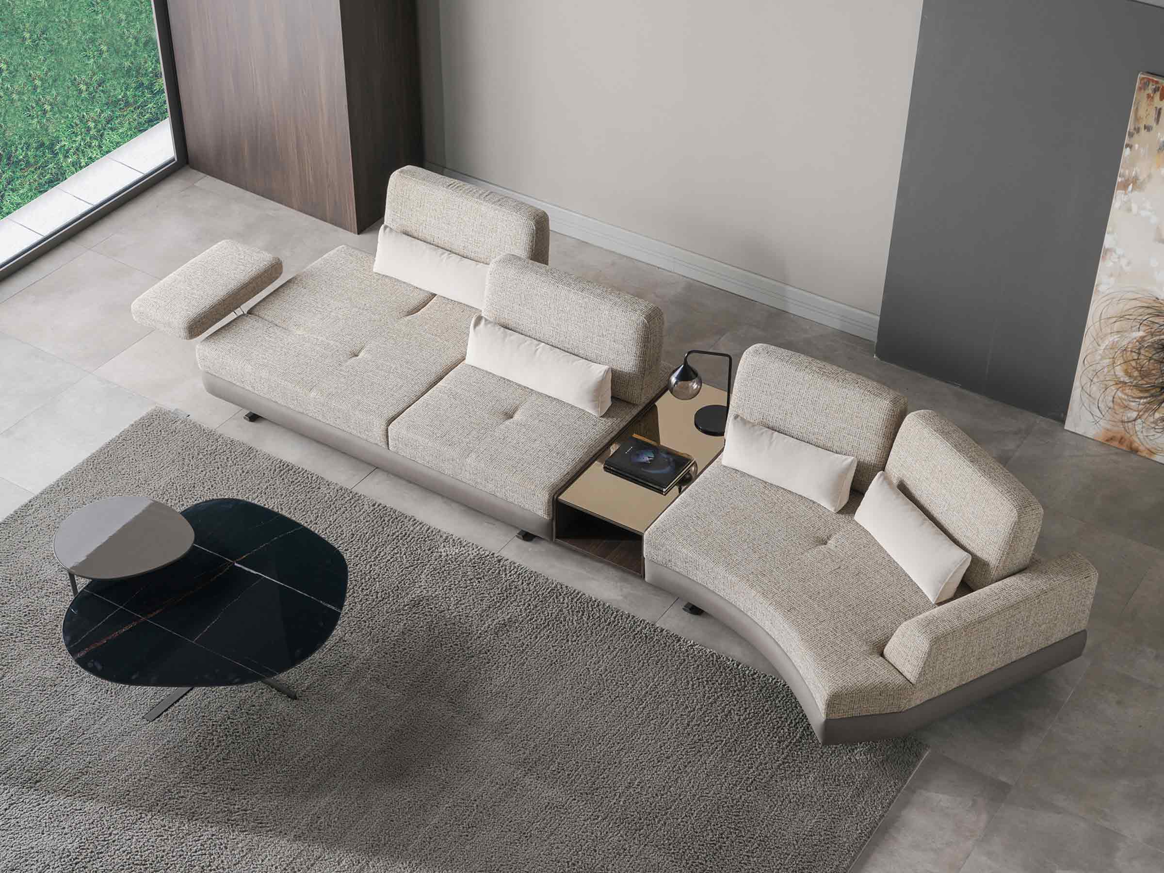 Mony Moon Chaise Sofa with Table - Image 5