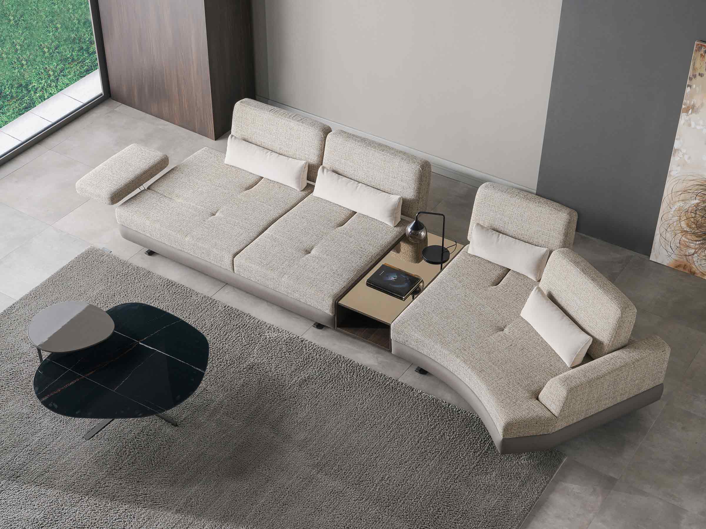 Mony Moon Chaise Sofa with Table - Image 6