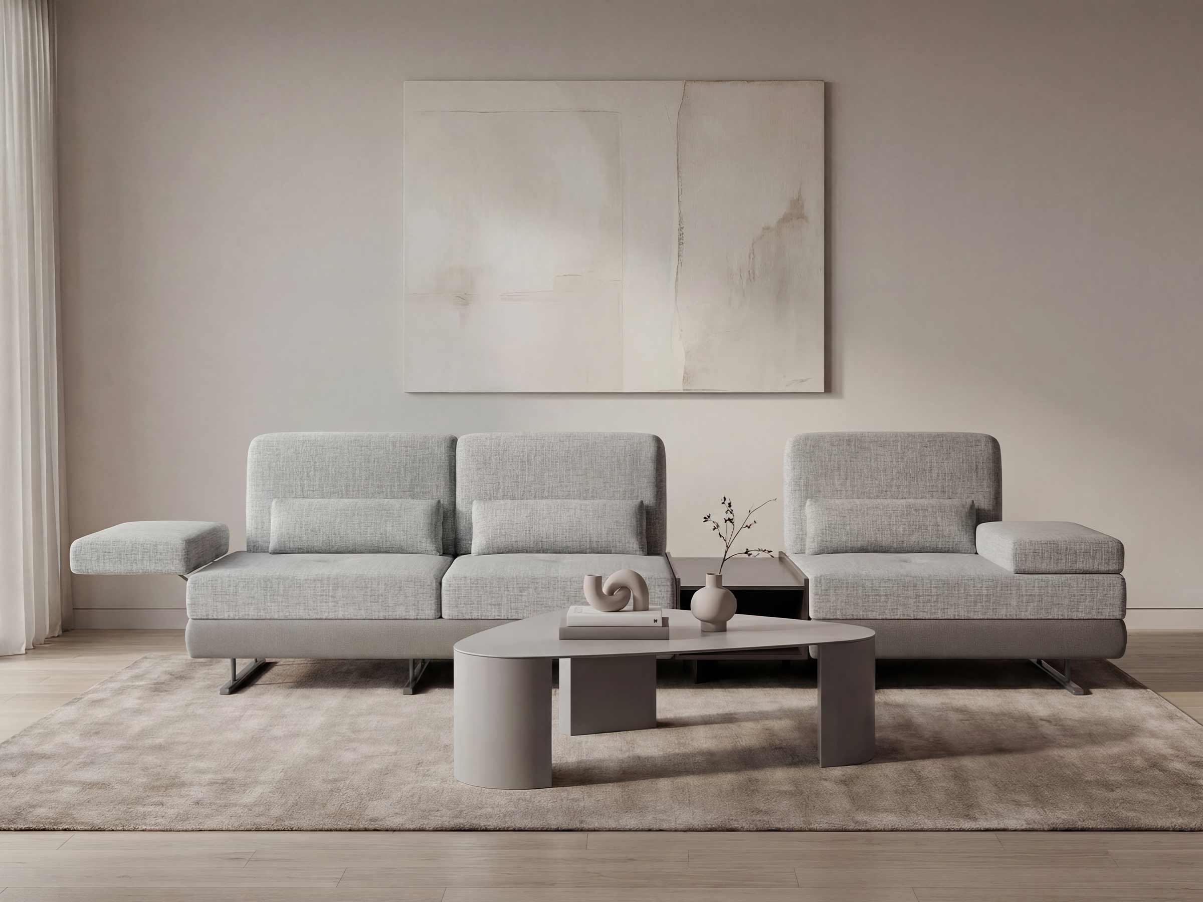 Mony Smart-Motion Sofa | Modular 3-Seater with Integrated Coffee Table - Image 3