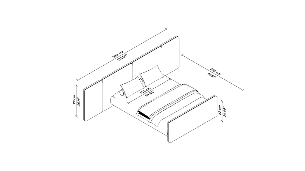 Oslo Queen Size Bed With NightStand - OUTLET - Image 5