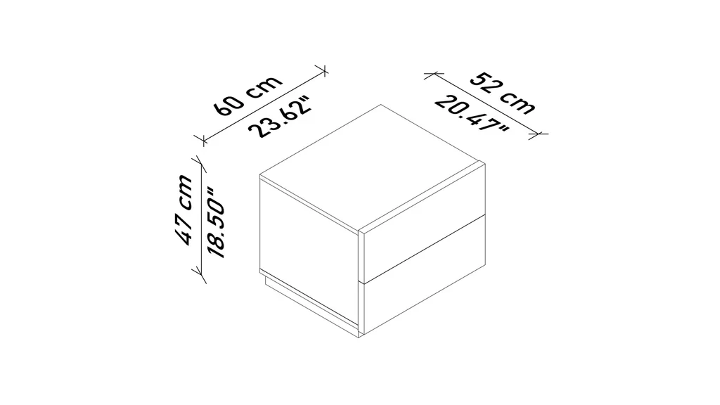 Oslo Queen Size Bed With NightStand - OUTLET - Image 6