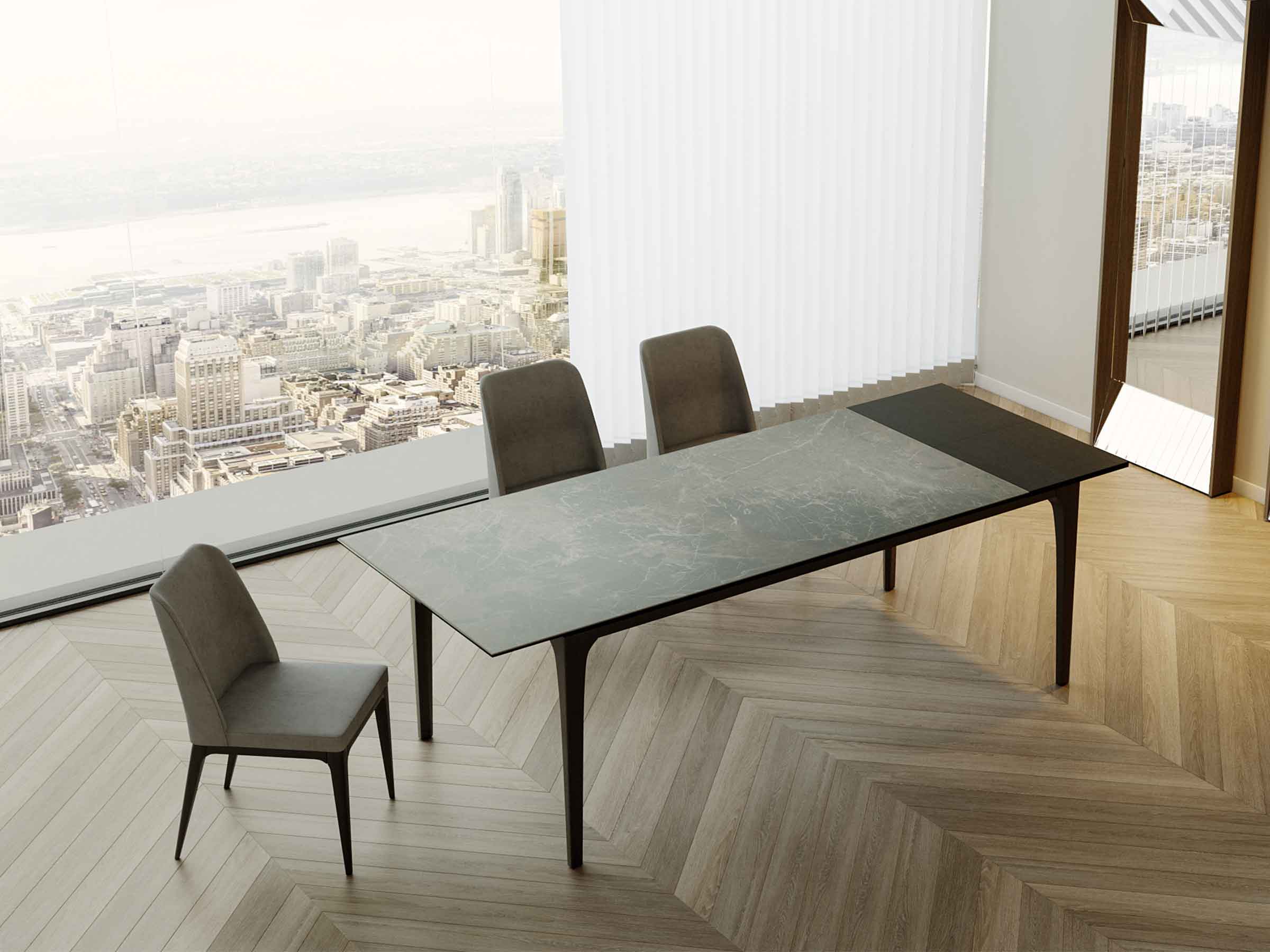 Pietra Extendable Glass/Ceramic Table - Image 9